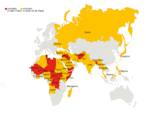 Mappa del “pianeta proibito” disegnata dal ministero degli Esteri britannico